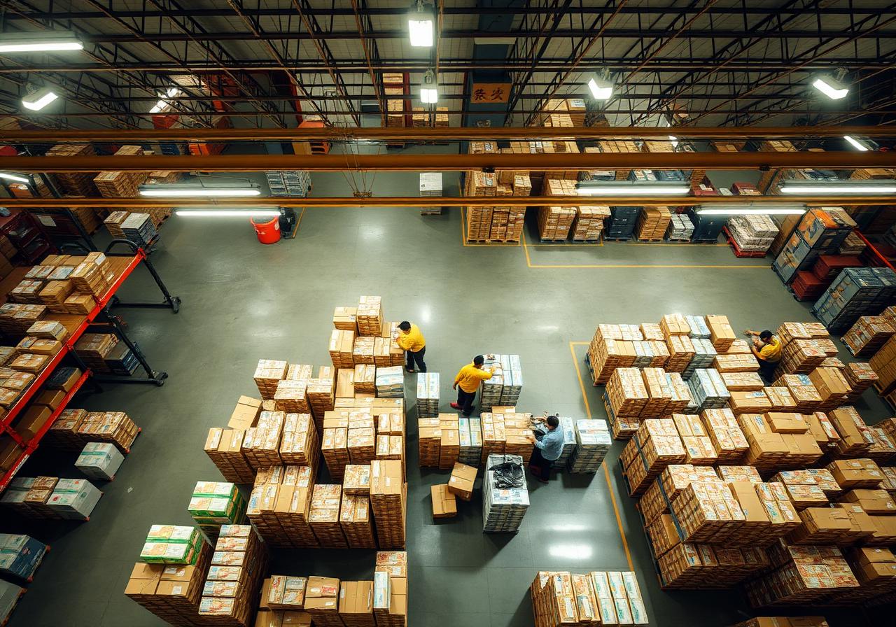 Fábrica internacional com produtos para importação
